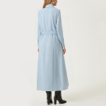 Light blue simple women's long-sleeved dress