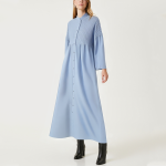 Blue chic loose women's long-sleeved dress