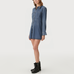 Autumn casual denim women's long-sleeved dress
