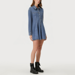 Autumn casual denim women's long-sleeved dress