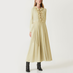 Versatile loose lace-up women's long-sleeved dress