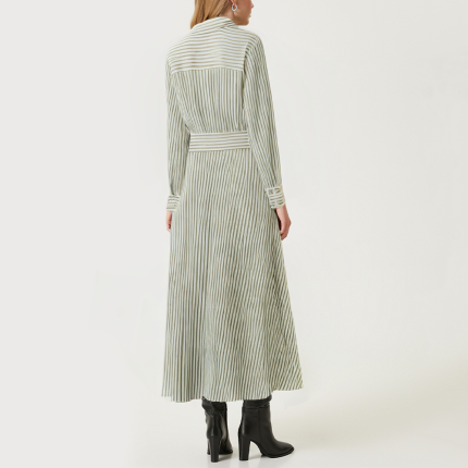 Striped loose women's long-sleeved dress