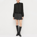 Elegant hollow embroidery women's long-sleeved shirt