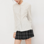 Striped casual loose women's long-sleeved shirt