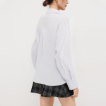 Simple white loose women's long-sleeved shirt