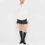 Simple white loose women's long-sleeved shirt