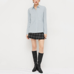 Fashion pocket loose women's long sleeve shirt