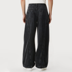 High quality loose wide-leg men's denim trousers