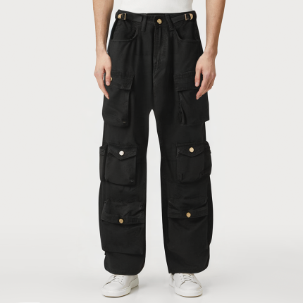 Men's casual multi-pocket work trousers