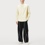 Black nylon loose-fitting men's sports trousers