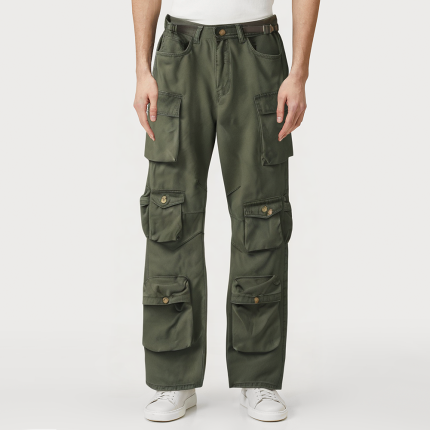 Trendy wide-leg loose men's work trousers