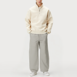 Retro loose wide-leg men's denim trousers