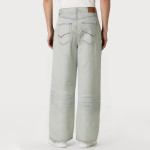 Retro loose wide-leg men's denim trousers