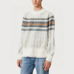 High quality jacquard thick cashmere sweater for men