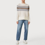 High quality jacquard thick cashmere sweater for men