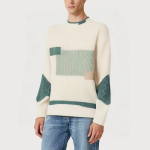 Fashionable jacquard round neck men's sweater