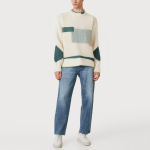 Fashionable jacquard round neck men's sweater