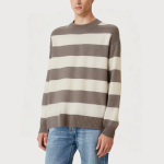 High quality striped crew neck men's sweater
