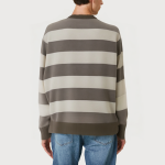 High quality striped crew neck men's sweater