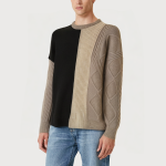 Men's contrasting crew neck sweater