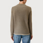 Striped drop shoulder sleeve loose sweater for men