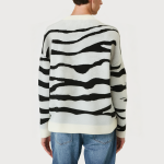 Fashionable zebra print men's sweater