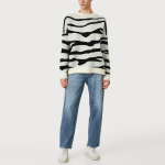 Fashionable zebra print men's sweater