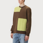 Contrast color stitching loose men's sweatshirt