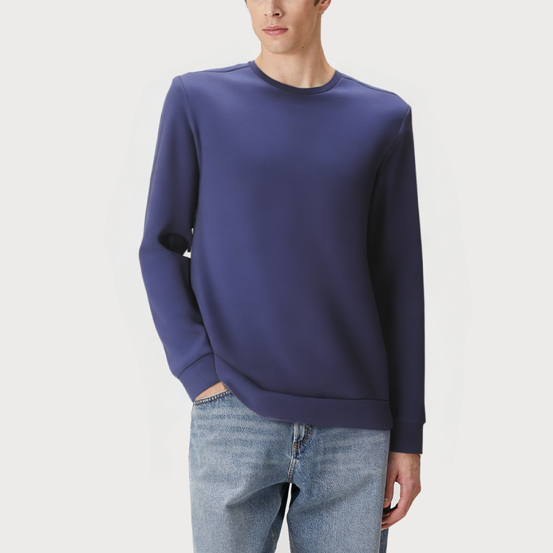 High-quality simple round neck men's sweatshirt