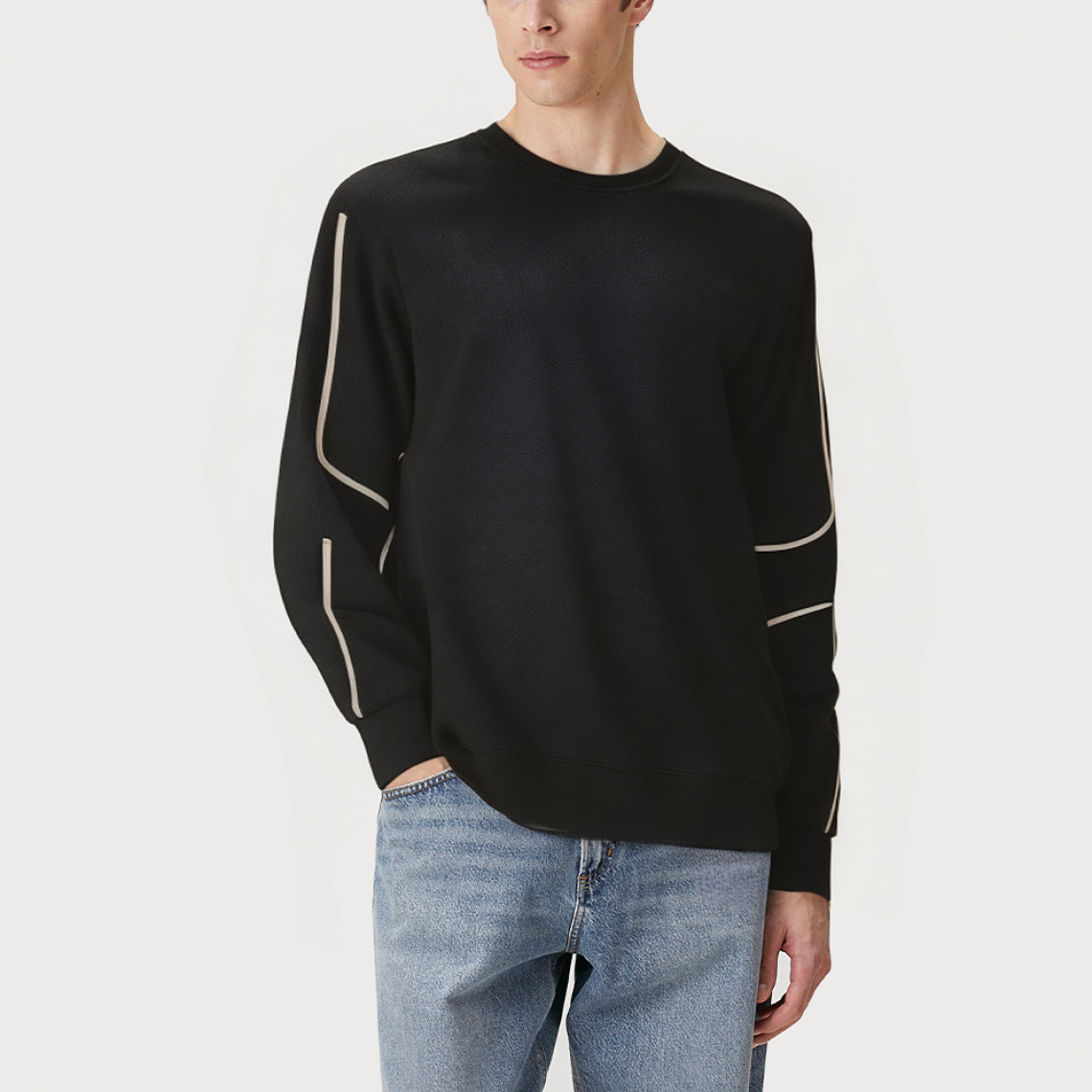 Simple round neck long sleeve men's sweatshirt