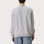 Light grey simple round neck men's sweatshirt