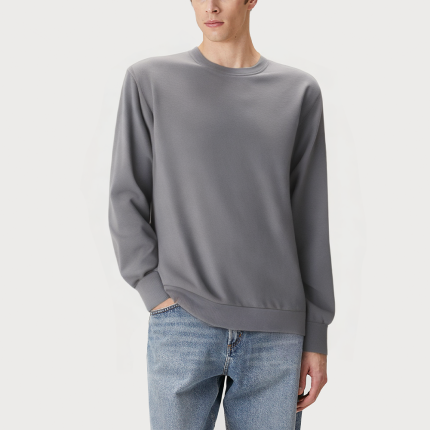 Gradient color crew neck comfortable men's sweatshirt