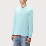 Contrast color comfortable crew neck men's sweatshirt