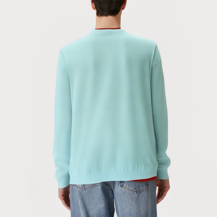 Contrast color comfortable crew neck men's sweatshirt