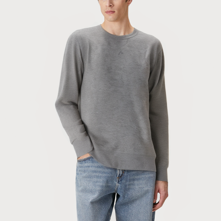 Gray casual autumn round neck men's sweatshirt