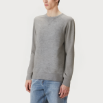 Gray casual autumn round neck men's sweatshirt