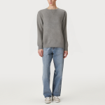Gray casual autumn round neck men's sweatshirt
