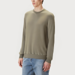 High-quality green round-neck men's sweatshirt