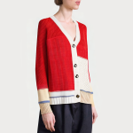 Fashionable loose red women's sweater