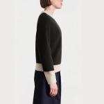 Colorblock loose round neck women's sweater