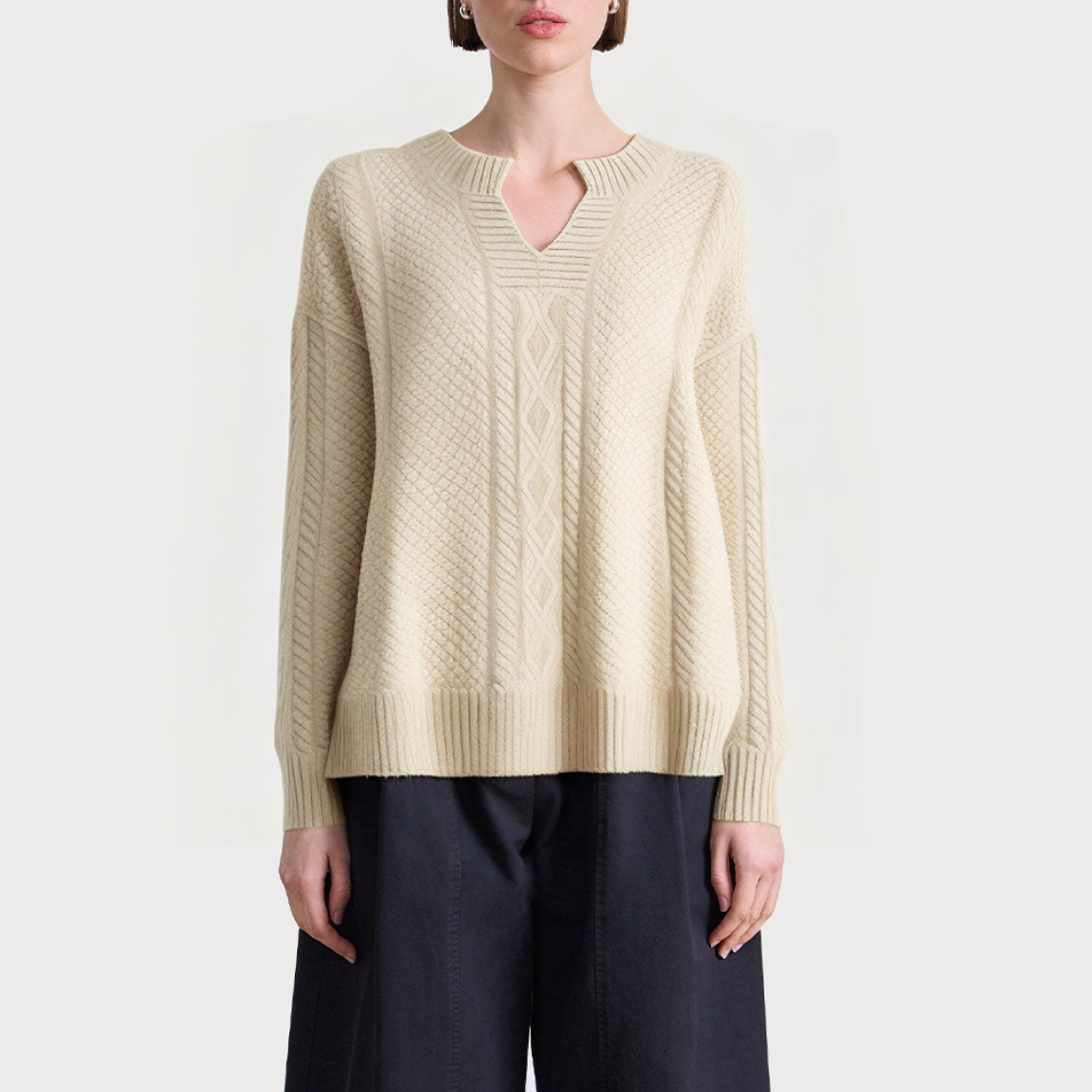 Casual V-neck loose women's sweater