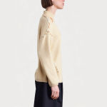 Ribbed knitted loose half turtleneck women's sweater