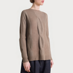 Women's round neck cable knit sweater