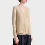 Loose casual V-neck women's sweater