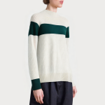 Simple contrast color hollow women's sweater