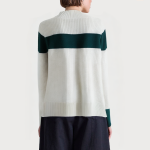 Simple contrast color hollow women's sweater