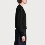 Black fashionable round neck women's sweater