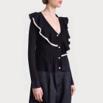 Vintage soft ruffled women's sweater