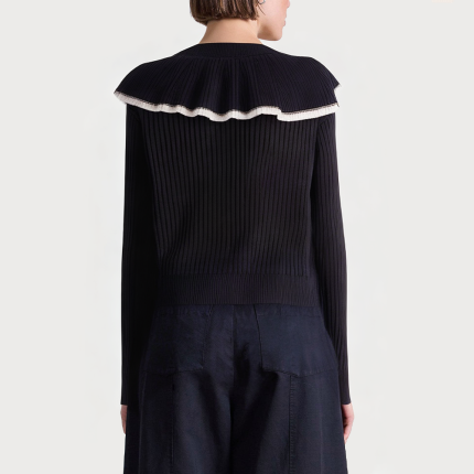 Vintage soft ruffled women's sweater