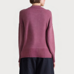 Purple front slit loose women's sweater